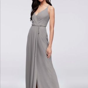 David’s Bridal Grey Maxi Dress